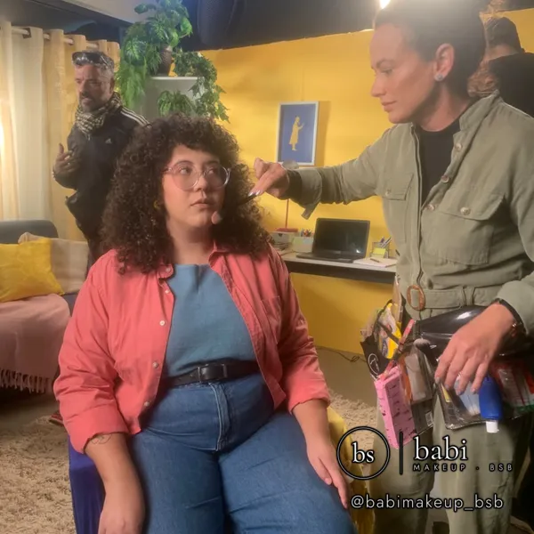 Beleza para gravação em estúdio de TV